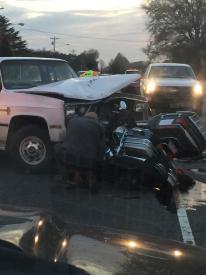 Stopping fuel leak on a drive up accident